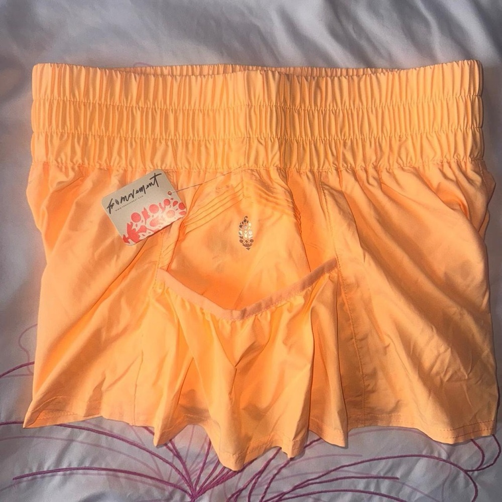 Free People FP Movement Get Your Flirt on Shorts Size Small in Morning Sun ✨🌅🧡